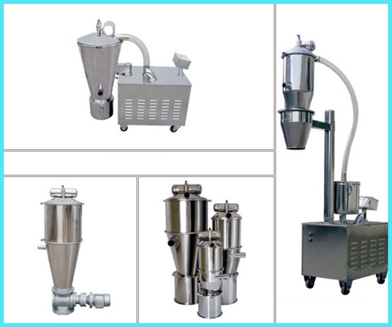 ?真空泵通過真空真空吸料機?輸送設備的分離容器產生真空